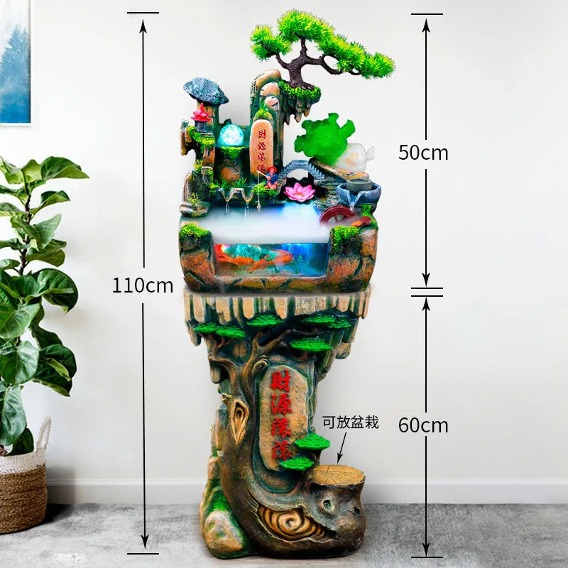 Mini Aquarium For Desktop Small Fish Tank With Waterfall Pump Home Office Decoration
