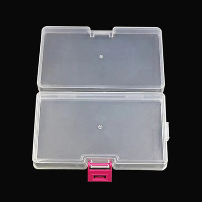 Clear Plastic Jewelry Storage Box Organizer - Empty Rectangle Container for Earrings Beads Rings - 14.6x8.5x3.5cm Portable Case