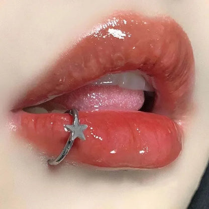 Titanium Steel C-Shaped Lip Ring Holeless False Lip Nail Hip-Hop Punk Piercing Ornament Piercing Fake Fake Septum Piercing 2024