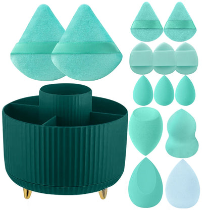 Makeup Brush Holder Organizer 360° Rotating Makeup Brush Desktop Organizer 5 Slot Make up Brushes Cup for Supply Bathroom Vanity