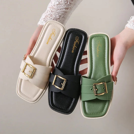 Hot Sale Of The Season New Comfortable Casual Beach Slippers Fashionable Outdoor Wear Slip-On Flat Bottom Cool Sandals PVC Mater