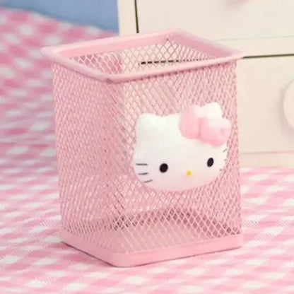 Hello Kitty Sanrio animation peripheral cartoon children's pen holder creative kawaii desktop storage box ornaments wholesale