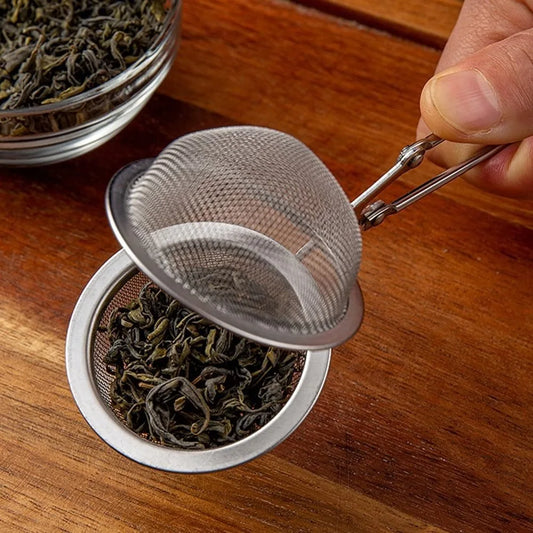 1PC Creative Stainless Steel Tea Ball Infuser Filter Squeeze Leaves Herb Mesh Strainer Tea Infuser Reusable Teapot Gadgets