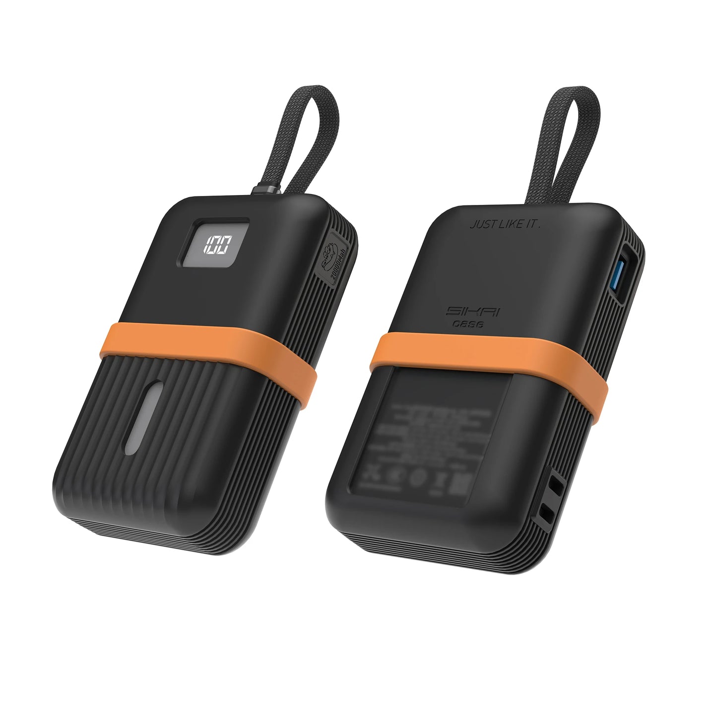 SIKAI Silicone Case For Anker Nano Power Bank 10,000mAh 30W USB-C Portable Charger with Built-In Cable Shockproof Travel Case