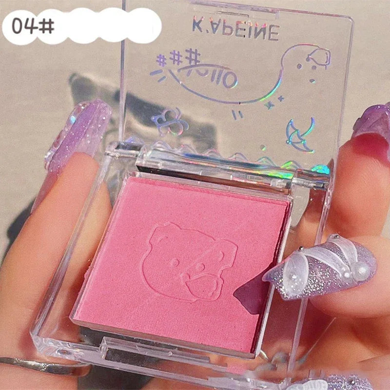 Girl Blush Peach Cream Makeup Blusher Palette Cheek Contour Pink Waterproof Cosmetic Beauty Powder Soft Smooth New Makeup Rouge