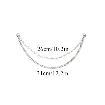 Bag Decoration Metal Chain Strap Pants Clothing Chain Shoulder Bags Chain Bag Handle Pendant With Lobster Buckle Multi-layer DIY