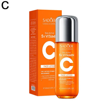 Vitamin C & Niacinamide Hydrating Skin Care Set, 6-In-1 Daily Skincare Gift Kit, Face Wash, Toner, Serum, Face Cream, Eye Cream