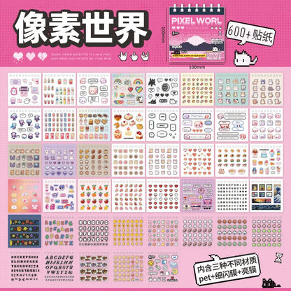 MINKYS Kawaii 45 sheets DIY Decorative Sticker Book Journal Material Kpop Stickers Kids Gift School Stationery