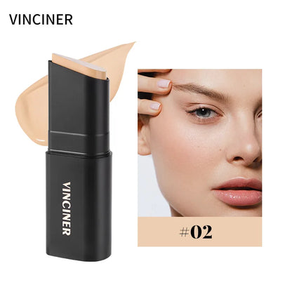VINCINER 4 Color Matte Foundation Stick Natural Skin Tone Long Lasting Waterproof Easy To Apply Professional Makeup Stick 12g