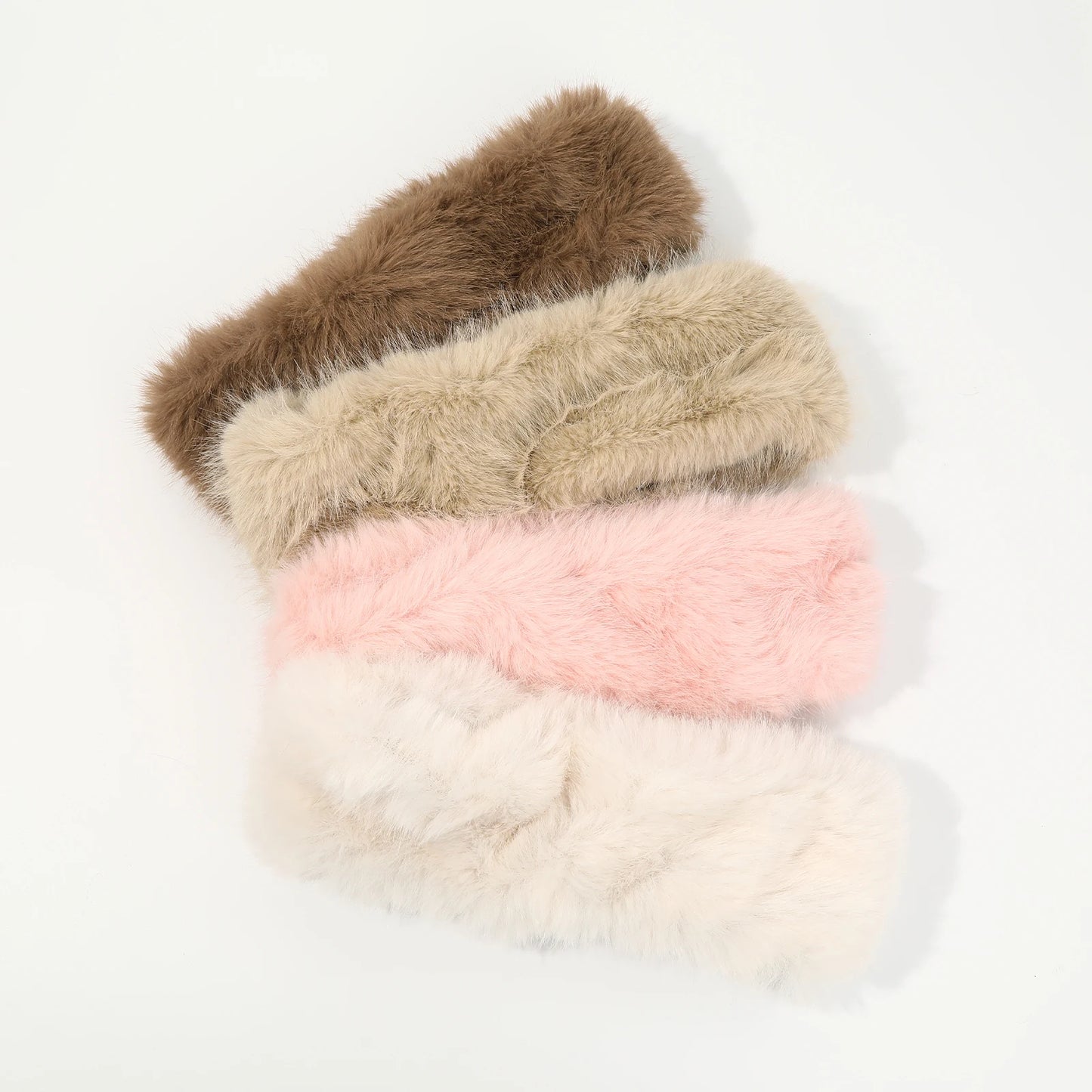 AWAYTR Faux Fox Fur Thermal Headbands Fashion Synthetic Fur‌ Wide Headband Hair Accessories For Women Trend