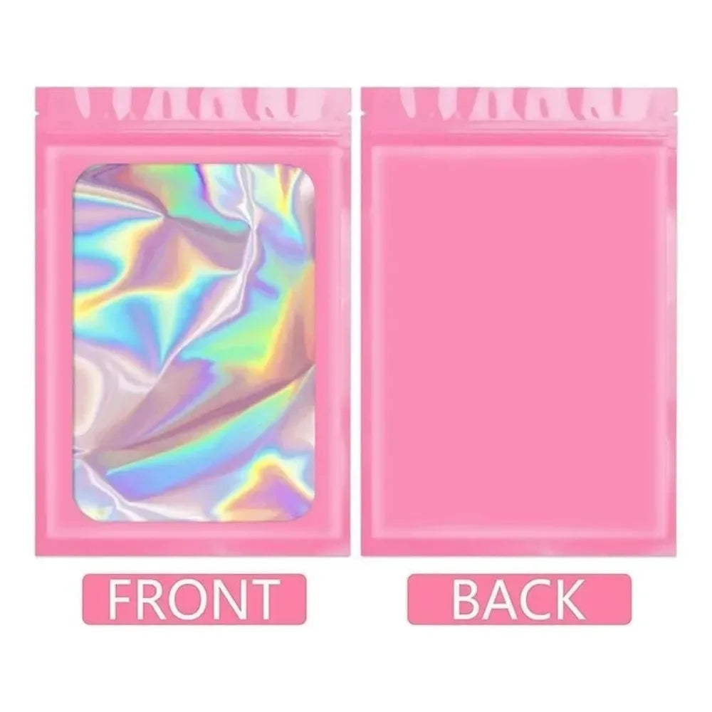 10-50Pcs Laser Ziplock Bag Necklace Earrings Jewelry Gift Packing Bags Cell Phone Cases Colorful Packing Bags Kitchen Organizer