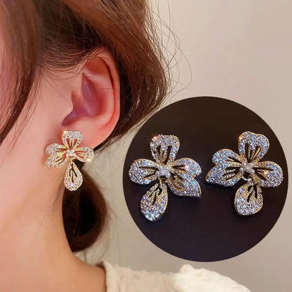 925 Silver Needle Purple Butterfly Long Tassel Earrings For Women Jewelry 2026 Trending Korean Fashion Luxury Crystal Earrings