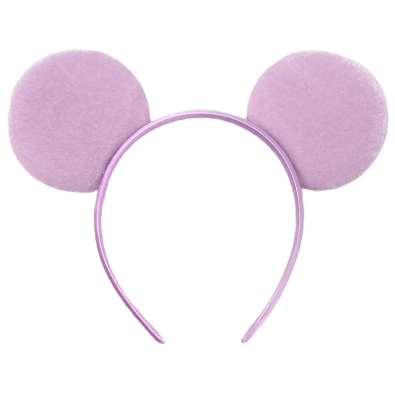 New Trendy Mouse Ears Headband Mickey 3.3"Velvet For Girls Soft Bow Hairband Halloween Festival Party Trip DIY Hair Accessories