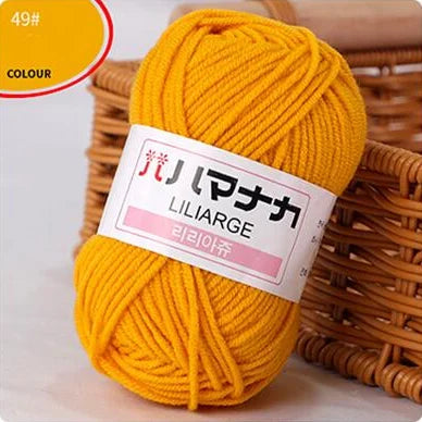 25G Milk Sweet Soft Baby Cotton Knitting Wool Thick Fiber Yarn Velvet Hand Threads for Knitting Wool Crochet Yarn for DIY Sweate