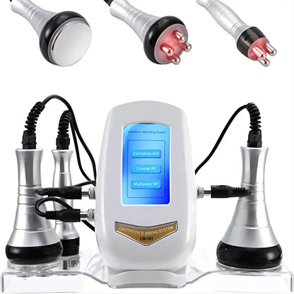 3 in 1 Tool 40K Cavitation Ultrasonic Body Slimming Machine Multi-Polar Frequency Anti-Wrinkle Rejuvenation Skin Lift Tighten