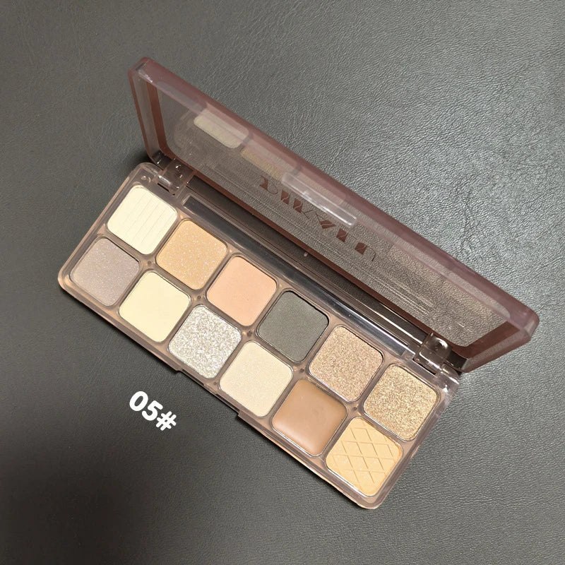 Flash Diamond Peach Kumquat Eyeshadow Palette Nude Pink Purple Eye Pearl Glitter Shadows Korean Charming Contour Eyes Make Up