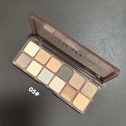 Flash Diamond Peach Kumquat Eyeshadow Palette Nude Pink Purple Eye Pearl Glitter Shadows Korean Charming Contour Eyes Make Up