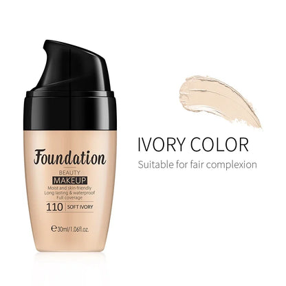 Long-lasting Face Foundation Cream Waterproof Concealer Liquid Even Skin Tone Professional Matte Base Makeup Cosmetics Maquiagem