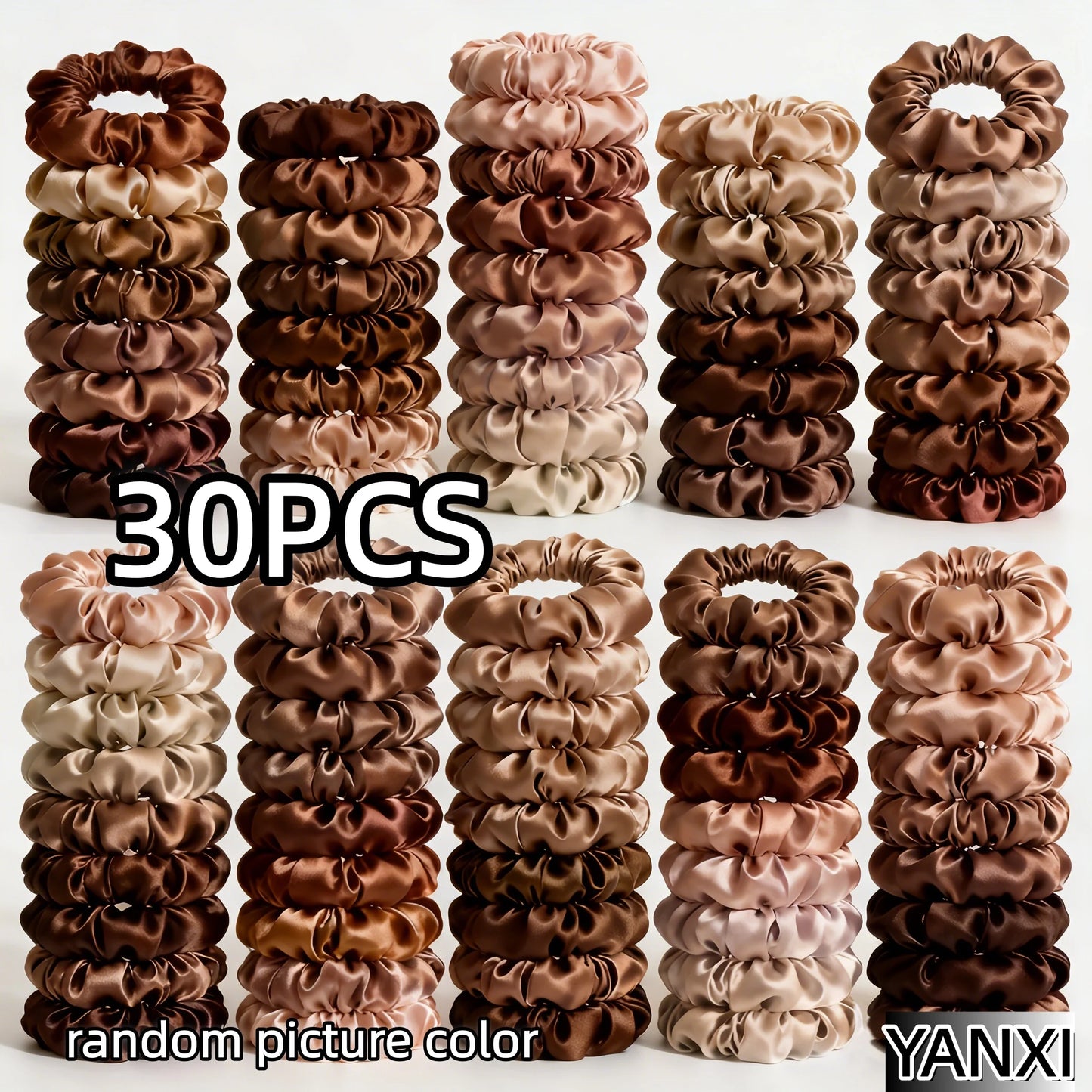 100/60/30/3/6pcs Multi Color Set Fashion Women's Small Intestine Hair ties Release scrunchies headwear scrunchy Accessories
