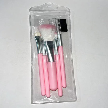 5Pcs Makeup Brushes Sets Portable Mini Cosmetic Brushes Kit Professional Eyeshadow Blush Loose Powder Brushes Beauty Tools