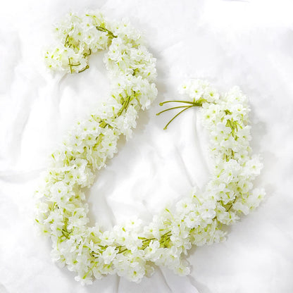 180cm Artificial Flowers Cherry Blossom Sakura Garland Wedding Arch Garden Backdrop Home Party Decoration Silk Fake Plants Vine