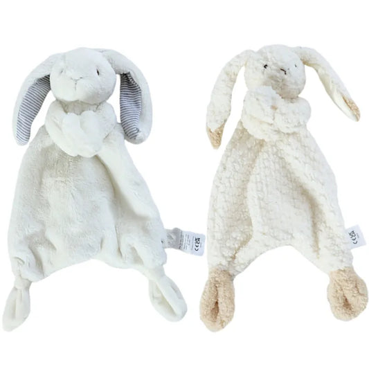 11'' Mood Comforter Bunny Baby Teething Toy Soft Animal for Doll Room Decoration Mood Appease Toy for Infant Crib Orname