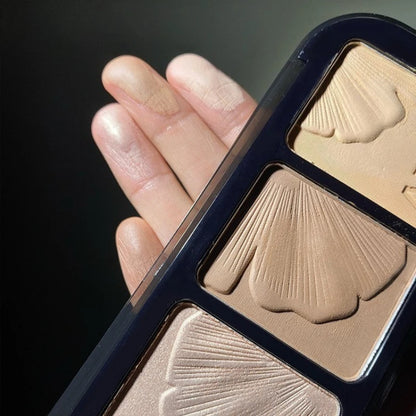 4-in-1 Contour Highlighter Palette Matte Bronzer & Shimmer Highlighter Compact Nose Contour Powder Face Sculpting Makeup Palette