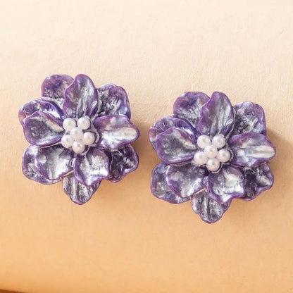 925 Silver Needle Korean Fashion Bowknot Tulip Earrings For Women Jewelry 2026 Trending New Women's White Flower Earrings Brinco