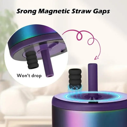 1 Pcs Portable Magnetic Suction Straw Cap Drinking Dust Plugs Tips Cover Reusable Silicone Dust Caps Water Bottle Accessories