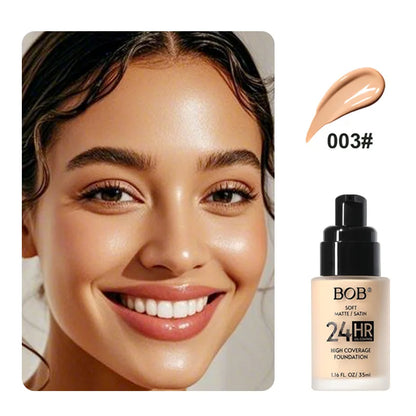 Misty Matte Liquid Foundation, Concealer, Long-lasting Makeup, Oil Control, No Powder Sticking, Moisturizing Foundation Cream