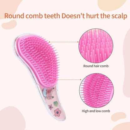 1 Pc New Cute Hair dressing Comb for Kids Anti-knot Massage Flowing Bead Hair Brush Children Girls Dress Up Makeups Toy Gifts