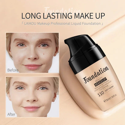 Long-lasting Face Foundation Cream Waterproof Concealer Liquid Even Skin Tone Professional Matte Base Makeup Cosmetics Maquiagem