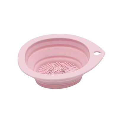 Silicone Makeup Brush Cleaner Foldable Cosmetic Brush Cleaning Bowl Powder Puff Beauty Sponge Washing Mat Brushes Scrubber Pad