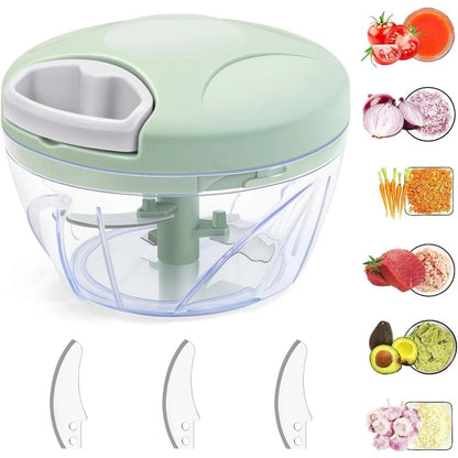 500ml Manual Meat Mincer Garlic Chopper Hand Pull Press Crusher Vegetable Grinder Chili Onion Cutter Kitchen Cooking Tools