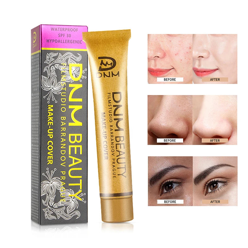 Full Skin Concealer Foundation Cream Face Professional Blemish Cover Dark Spot Tattoo Contour Makeup Liquid Concealer Cosmetic