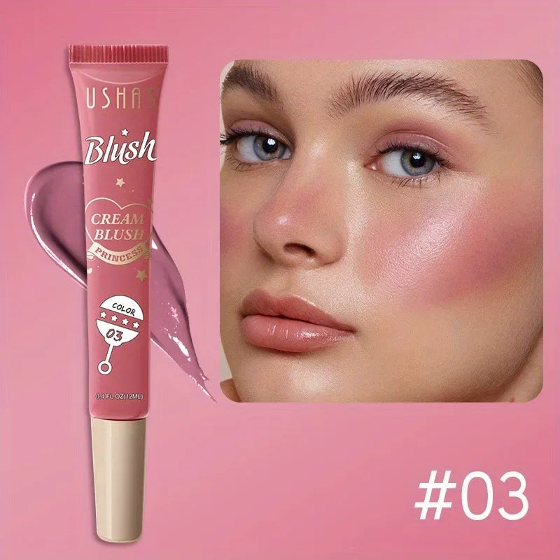 Natural Blusher Cute Korean Makeup for Women Liquid Blush Waterproof Multi-purpose Facial Nourishing Blush Stick Cheek