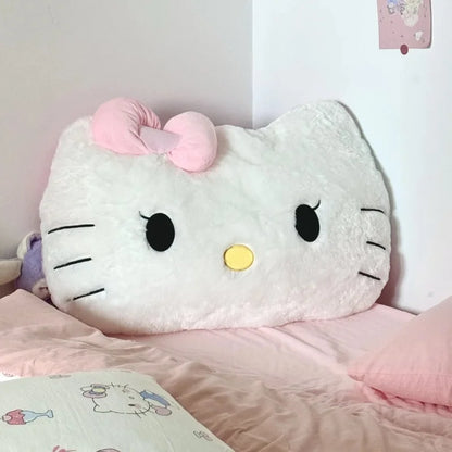 Sanrio Comfortable Hello Kitty Plushies Soft Hug Pillow Stuffed Anime Back Cushion Sofa Bed Big Size Plushies Xmas Gift For Girl