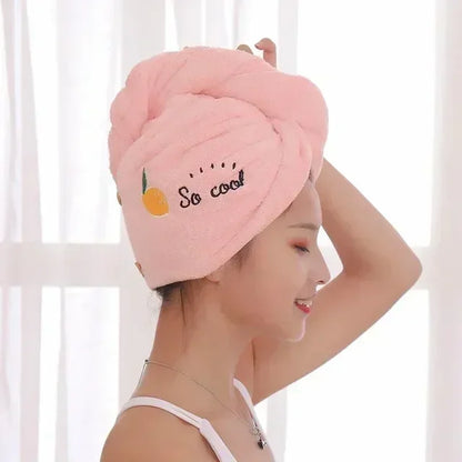 Women Soft Microfiber Towels Shower Cap Towel Bath Hats for Women Dry Hair Cap Quick Drying Soft for Lady Turban Head Girl Towel