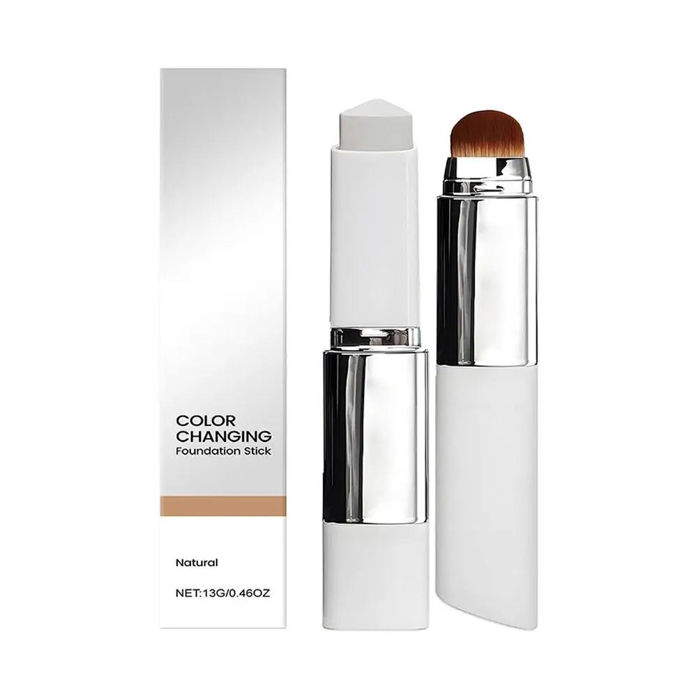 2-in-1 Color-changing Foundation Stick Changing Foundation Stick Brightens Concealer Stick Makeup Brightening Makeup Tool