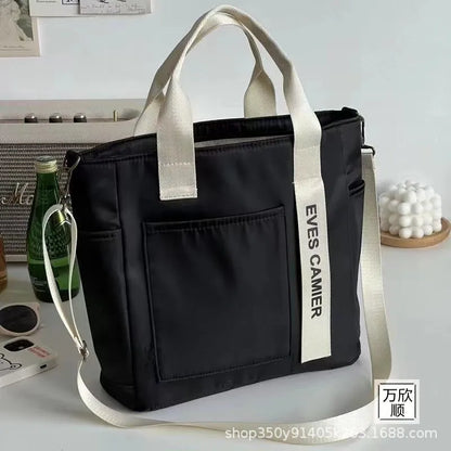 New Design Waterproof Canvas Tote Bag Stylish Shoulder Crossbody Handbag Lunch Box Bag Large Oxford Cloth Unisex Spring Fashion
