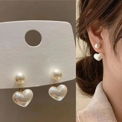 925 Silver Needle Korean Fashion Double V Crystal Earrings For Women Jewelry 2026 Trending Luxury Women's Earrings Behind Ear