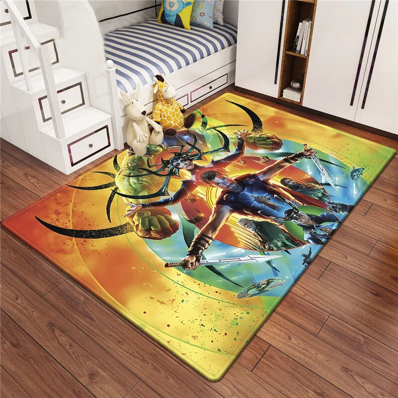 Marvel Series Customizable Carpets for Home Decor - Ideal for Bedrooms Living Rooms Sofas Camping Picnics Children's Rooms