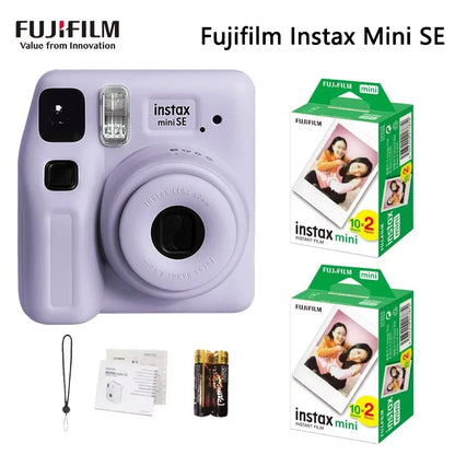 Classic Fujifilm Instax Mini SE Camera Auto-focusing Wrist Strap Birthday Christmas For Girl Mini White Edge Photo Paper select