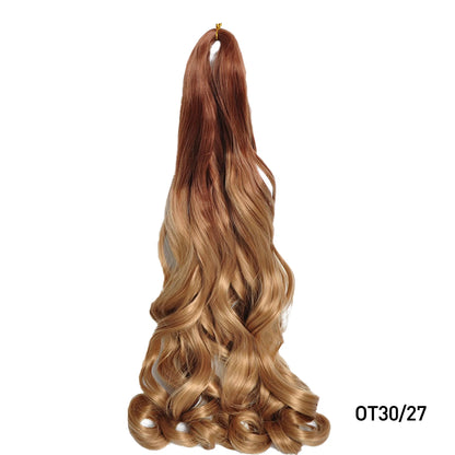 Loose Wave Spiral Curl Braids Synthetic Hair French Curls Braiding Hair Extensions High Temperature Ombre Pre Stretched Hair