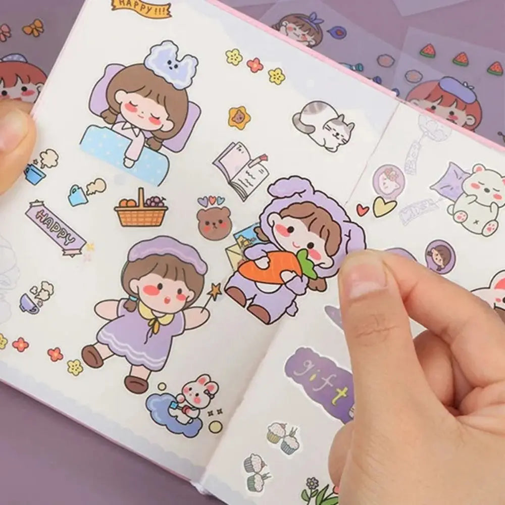 10/20/50Pcs Cute Cartoon Patterns PVC Stickers Waterproof DIY Notebook Decoration Scrapbook Decor Transparent