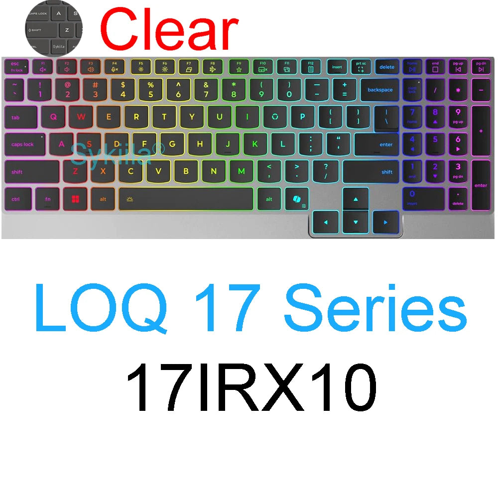 Keyboard Cover for Lenovo LOQ Gaming 15 16 17 15AHP10 15IRX10 17IRX10 15ARP9 15IAX9 15AHP9 11 Silicone Protector Skin Case 15.6