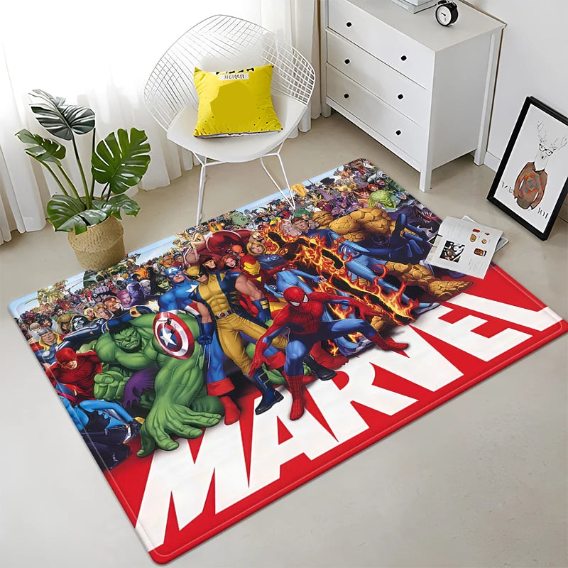Marvel Series Customizable Carpets for Home Decor - Ideal for Bedrooms Living Rooms Sofas Camping Picnics Children's Rooms