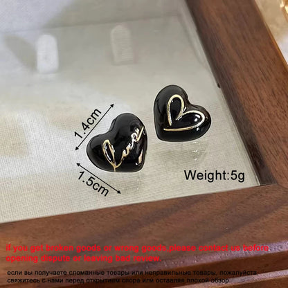 New Asymmetric Women's Black Hanging Earrings Hollow Crystal Drop Earrings Rock Geometric Statement Dangle Earrings aretes