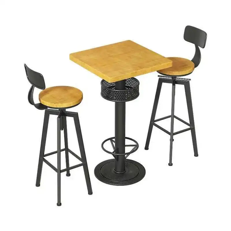 Restaurant Kitchen Bar Tables Side Eat Standing Party Vintage Dining Table Wooden Round Muebles De Cocina Furniture Zt50bt New
