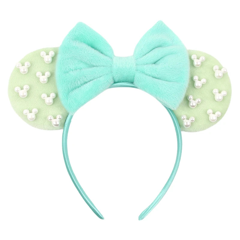 New Trendy Mouse Ears Headband Mickey 3.3"Velvet For Girls Soft Bow Hairband Halloween Festival Party Trip DIY Hair Accessories
